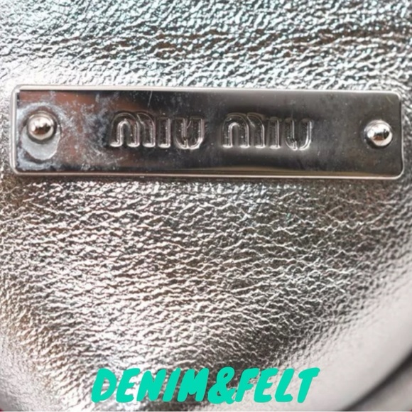 🩶MIU MIU Metallic Matelasse Silver Leather Chain Crossbody Bag/Purse | PRELOVED - Picture 7 of 16